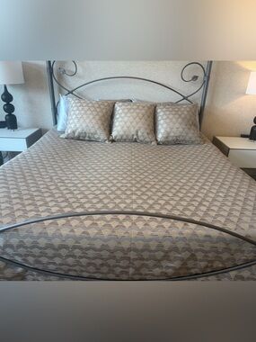 Eastern accents Silvio Metallic Duvet Cover with MatchingSquare Pillow
